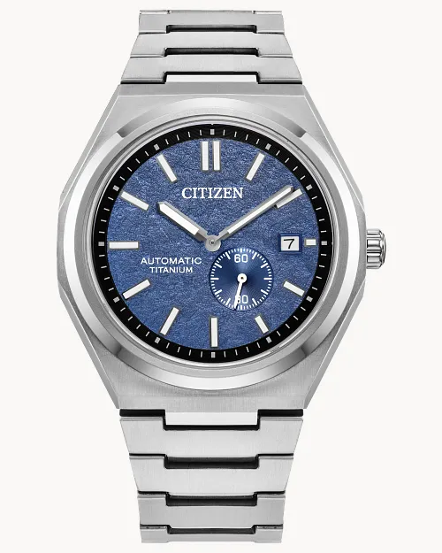 Zenshin Mechanical Blue Dial Super Titanium Bracelet NJ0180 80L CITIZEN